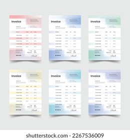 Rechnungsdesign-Vorlage. Rechnung minimales Design. Rechnung. Rechnung für Unternehmen.