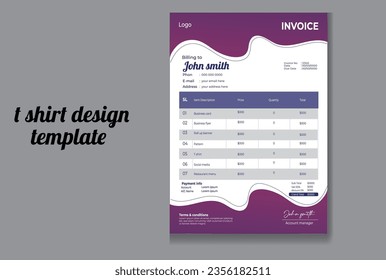 invoice design template ready print