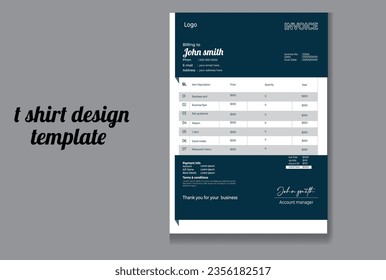 invoice design template ready print