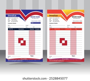 Invoice Design Template Vector Art, Icons, and Graphics .