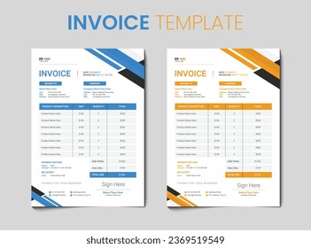 Invoice design template for your business