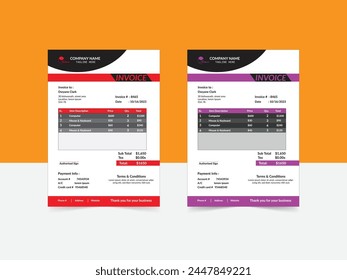 invoice design template for your business