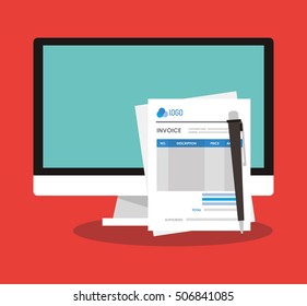 Invoice document and computer design