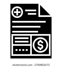 Invoice Document Icon Element For Design
