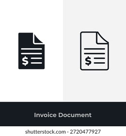Iconos de documentos de Factura para la gestión de registros financieros de pagos contables de facturación