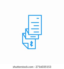 Vector de signo de dólar de Factura