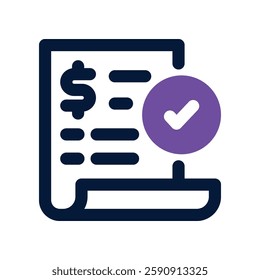 invoice dual tone icon. vector icon for your website, mobile, presentation, and logo design.