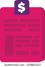 Invoice e-commerce icon with purple color