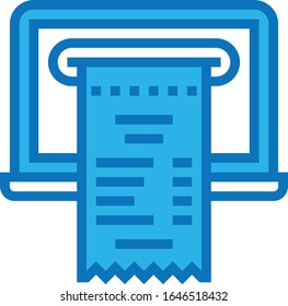 Rechnung - E-Commerce-Symbol-Set. Hochwertige blaue Vektorillustration-Illustration für Webseiten und mobile Applikationen.