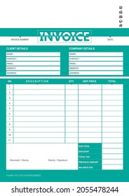 Invoice editable template designs in eps 