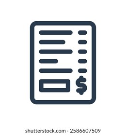 Invoice for Enterprise Resource Planning Icon