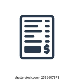 Invoice for Enterprise Resource Planning Icon