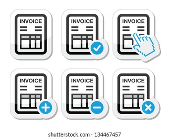 Invoice, Finance Vector Icons Set