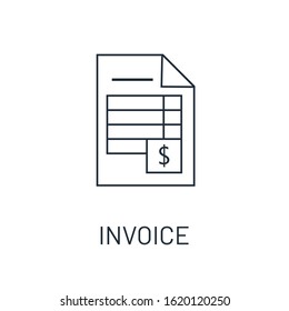 Invoice Financial document. Vector linear icon on a white background.