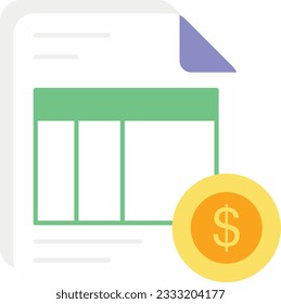 Diseño de iconos planos de factura