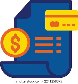 Invoice flat icon. Payment and bill invoice. Order symbol concept. Tax sign design. Paper bank document flat icon