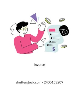 Invoice Flat Style Design Vector illustration. Stock illustration