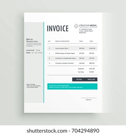 Invoice Form Template Design For Your Billing