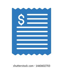 invoice glyph colour vector icon