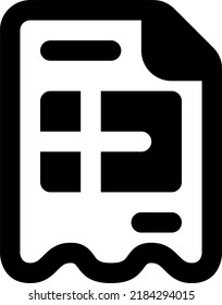Diseño de vectores de icono de glifo de factura y plantilla de ilustración de icono diseño de vectores y plantilla de ilustración