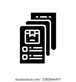 invoice glyph icon. vector icon for your website, mobile, presentation, and logo design.