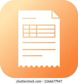 invoice glyph round corner multi color gradient BG