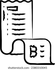 Invoice hand drawn vector illustration