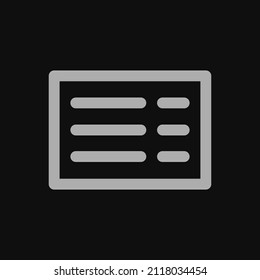 icono de factura con fondo negro