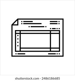 Rechnung-Symbol, Handelsdokument-Symbol Vektorgrafik Illustration