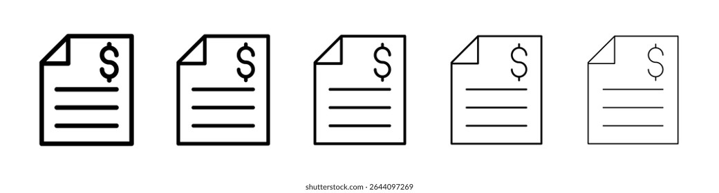 Conceito do ícone da fatura. design gráfico, logotipo, Web, UI.