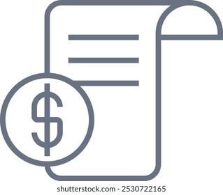 Invoice icon design for personal commercial use