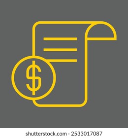 Invoice icon design for personal commercial use