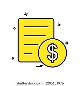 Invoice icon design vector