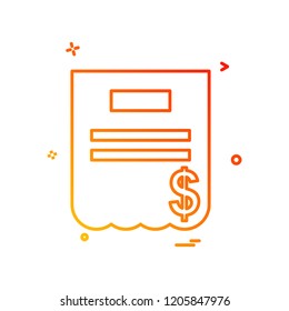 Invoice icon design vector