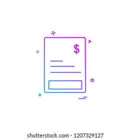 Invoice icon design vector 