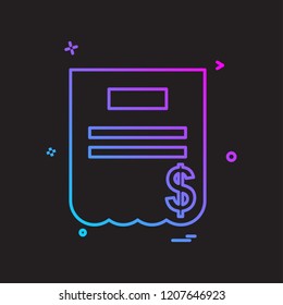 Invoice icon design vector