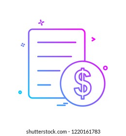 Invoice icon design vector