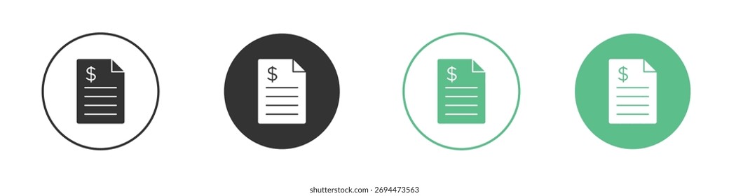 Icono de Factura para el diseño y el Web.
