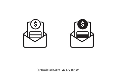 Invoice icon design with white background stock illustration