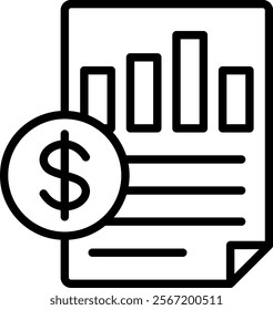 Invoice Icon Element For Design