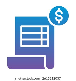 Invoice Icon Element For Design
