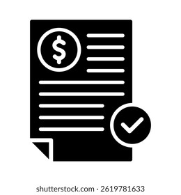 Invoice Icon Element For Design
