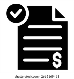 Invoice Icon Element For Design