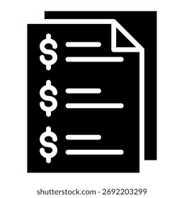 Elemento De Ícone De Fatura Para Design