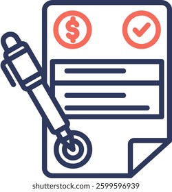 Invoice Icon Element For Design And Vector