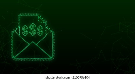 Invoice icon , email message received with bill document, flat style open envelope with invoice paper blank. Vector stock illustration