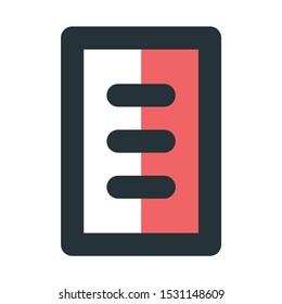 Invoice icon in filled outline