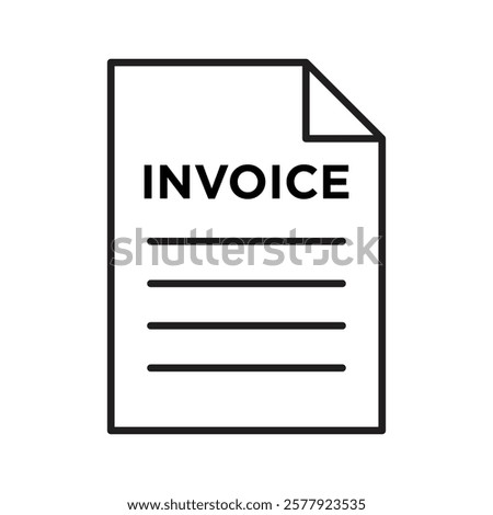 Invoice icon Flat illustration sign