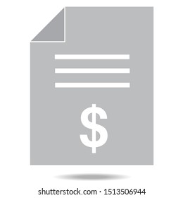 
Invoice icon in flat line style. Payment and billing invoices, business or financial operations sign. Vector icon invoice