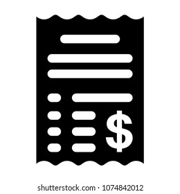 Invoice icon in flat style